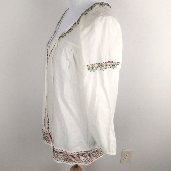 Anthropologie Velvet Pheasant Top | sz XS - Picture 2 of 5